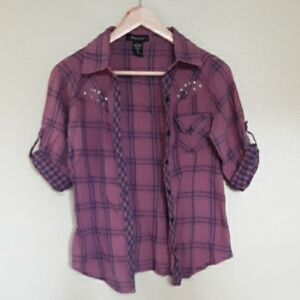 Fleurish Lavender Plaid Shirt